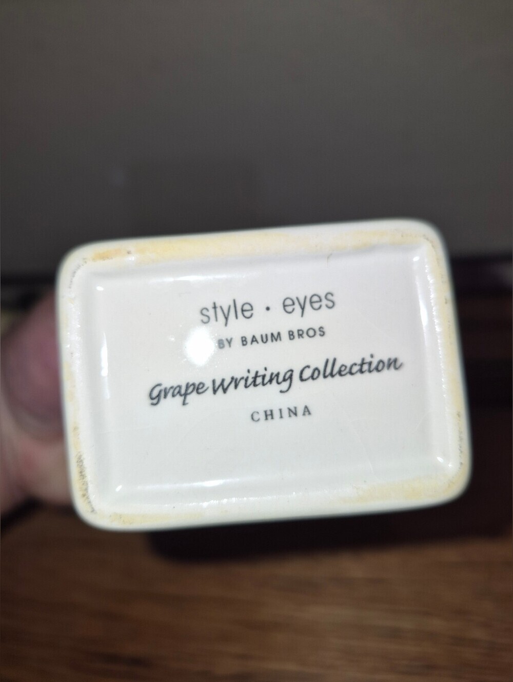 6 Spice Jars Style Eyes Grape Writing Baum Bros Green Purple Red Grapes w/ Rack - Picture 2 of 2